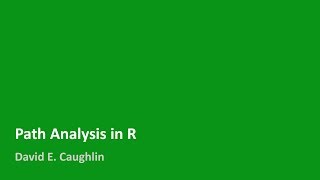 Path Analysis in R