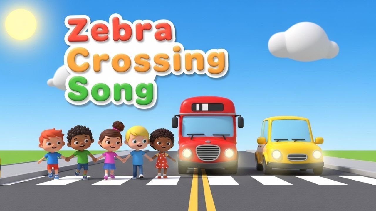 Zebra Crossing Song | Preschool learning videos | Educational Nursery Rhyme
