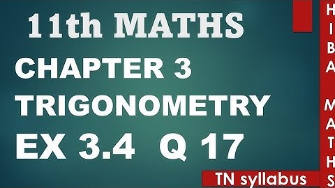 11th maths chapter 3 exercise 3.4 question 17 TN syllabus hiba maths