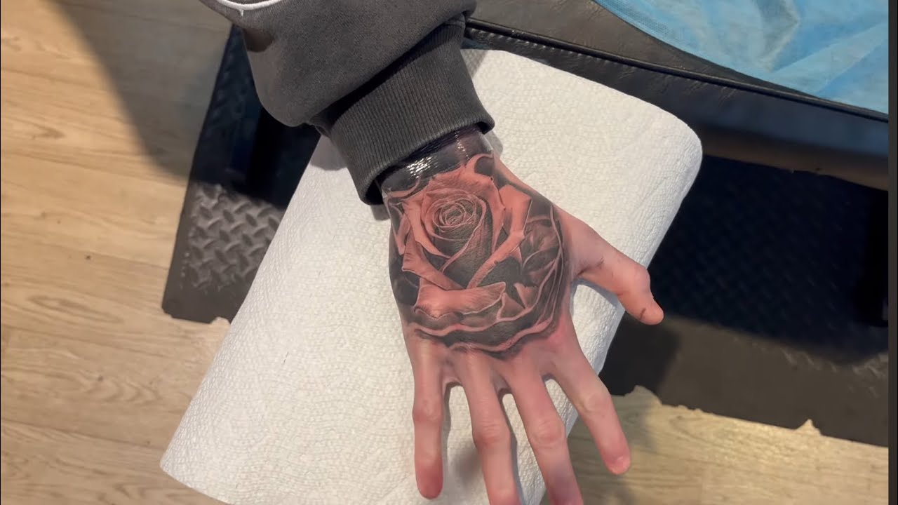 ￼ My First Tattoo Vlog: Rose Hand Piece on Client | Self-Taught Sid's Ink Intro