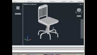 AutoCAD 2013 - 3D Modeling Basics - Desk Chair Part 2 - Brooke Godfrey