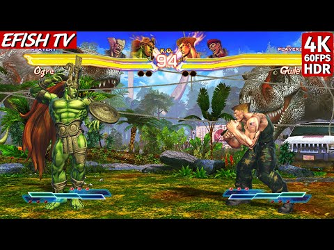 Ogre & Heihachi vs Guile & Rolento (Hardest AI) - Street Fighter X Tekken