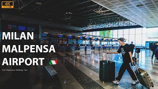 Milan Malpensa Airport, Italy - Full Departure Walking Tour [4K]