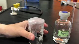 Burning hexane