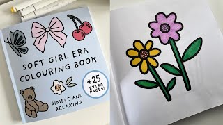 Coloring cherry and flowers 🍒🌸 Soft Girl Era Coloring Book #adultcoloring #asmr  screenshot 5