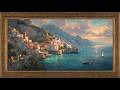Golden Sunset Amalfi Coast Painting | Frame TV Art Display | 4K Art Screensaver
