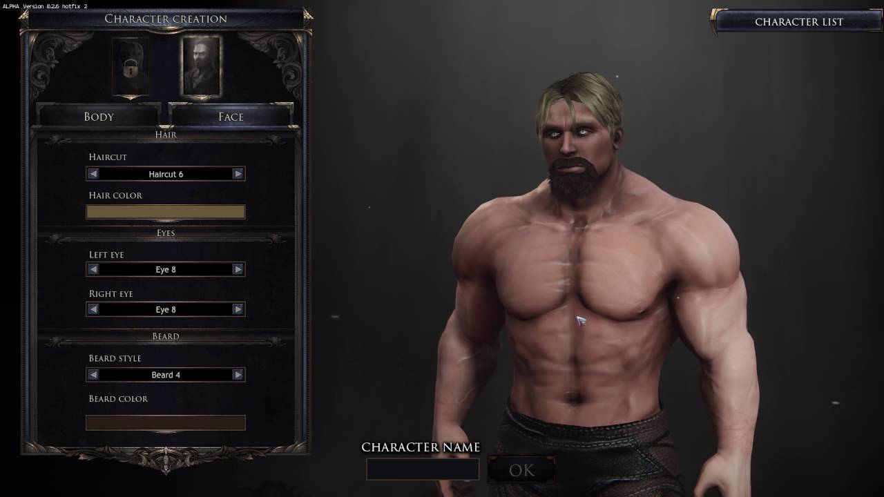 Wolcen 0.2.7 - Character customization