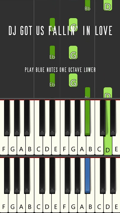 Usher* - DJ GOT US FALLIN' IN LOVE #shorts easy piano cover/guide/lesson/tutorial (* and Pitbull)