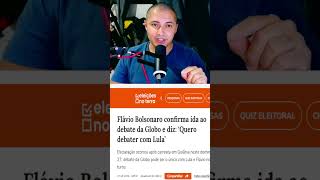 FLÁVIO BOLSONARO CONFIRMS ATTENDANCE AT GLOBO DEBATE #flaviobolsonaro #debate #globo