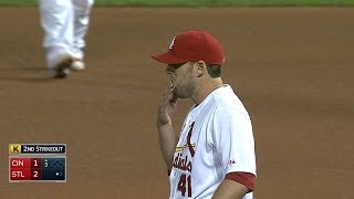 CIN@STL: Lackey fans five over 7 2/3 dominant innings