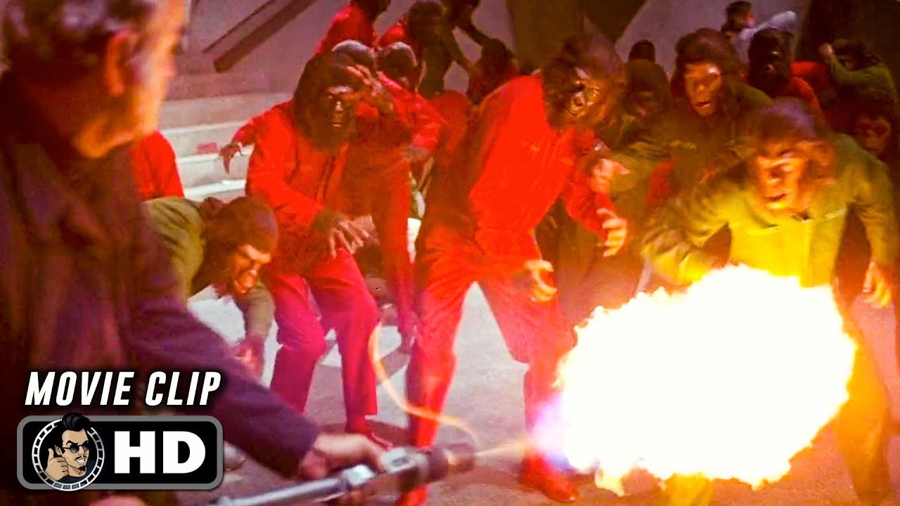 CONQUEST OF THE PLANET OF THE APES Clip - "Uprise + Attack!" + Retro Trailer (1972)