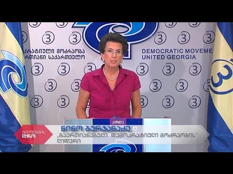 \"დემოკრატიული მოძრაობის\" ლიდერის ნინო ბურჯანაძის ბრიფნიგი