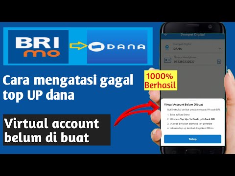 CARA MENGATASI GAGAL TOP UP DANA DI BRIMO || VIRTUAL ACCOUNT DANA BELUM TERDAFTAR