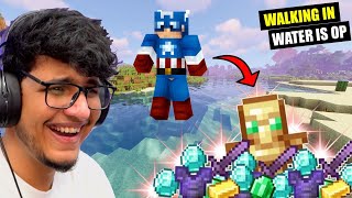 Minecraft But Walking in Water Drops OP Items!!! screenshot 3