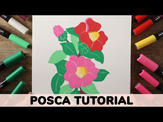 Floral Illustration Tutorial: POSCA Marker Techniques for