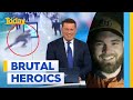 Aussie bloke levels brutal tackle on knife-wielding man in shopping centre | Today Show Australia