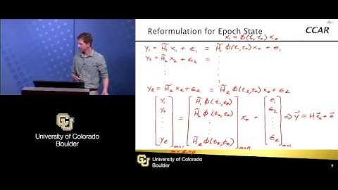 ASEN 5070 Introduction to Statistical Orbit Detemtination - Sample Lecture