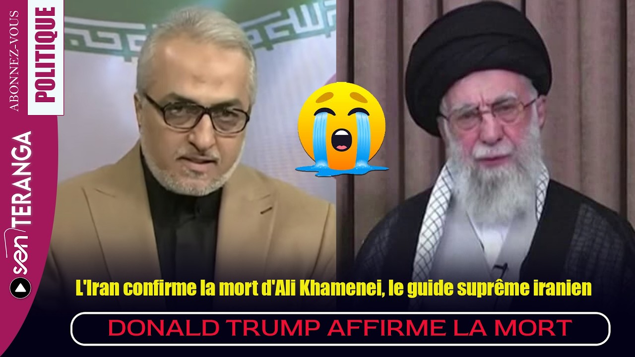 L'Iran confirme la mort d'Ali Khamenei, le guide suprême iranien...
