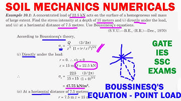 Numerical in Stress Distribution in Soils l Boussinesq