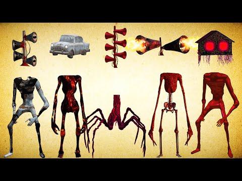 WRONG HEADS SIREN HEAD BLOOD, SIREN HEAD CAR, TRIPLE RED, SIREN HEAD LAVA, HOUSE HEAD