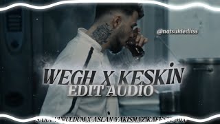 WEGH X KESKİN EDIT AUDIO (Sana Vuruldum x Aslan Yakışmaz Kafeste)#keşfet #wegh #keskin