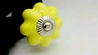 Famous Yellow Melon Ceramic Door Knob Wealth