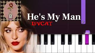 Luvcat - He's My Man (Piano tutorial)