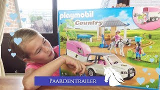 Playmobil Paardenstal met paardentrailer - 5667 Unboxing * voor Paarden * -