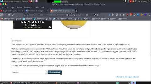 SSRF with filter bypass via open redirection vulnerability