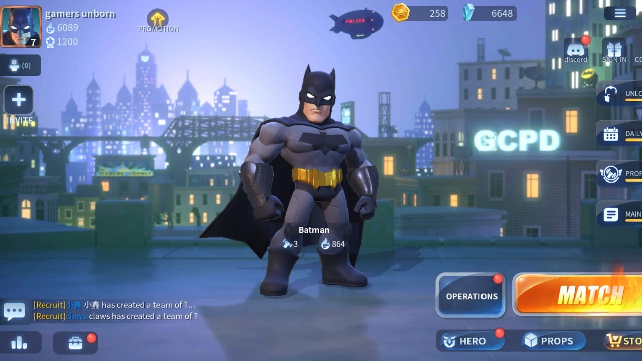 DC battle Arena: gameplay:batman