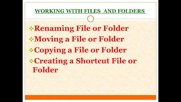 working with files and folders