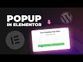 How to Create a Popup in Elementor Pro 2025 and mobile device adaptation