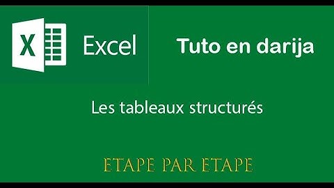 tableau structuré sur excel - avantages