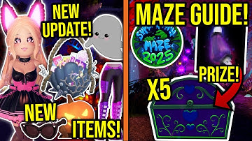 NEW HALLOWEEN UPDATE OUT! , MAZE 2025 TUTORIAL + ALL CHEST LOCATIONS & NEW ITEMS! | Royale High 