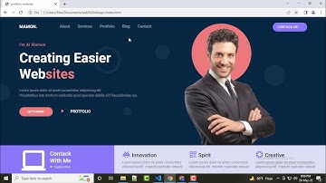 How to Create a Animated Portfolio Website Just Using HTML CSS in 2022