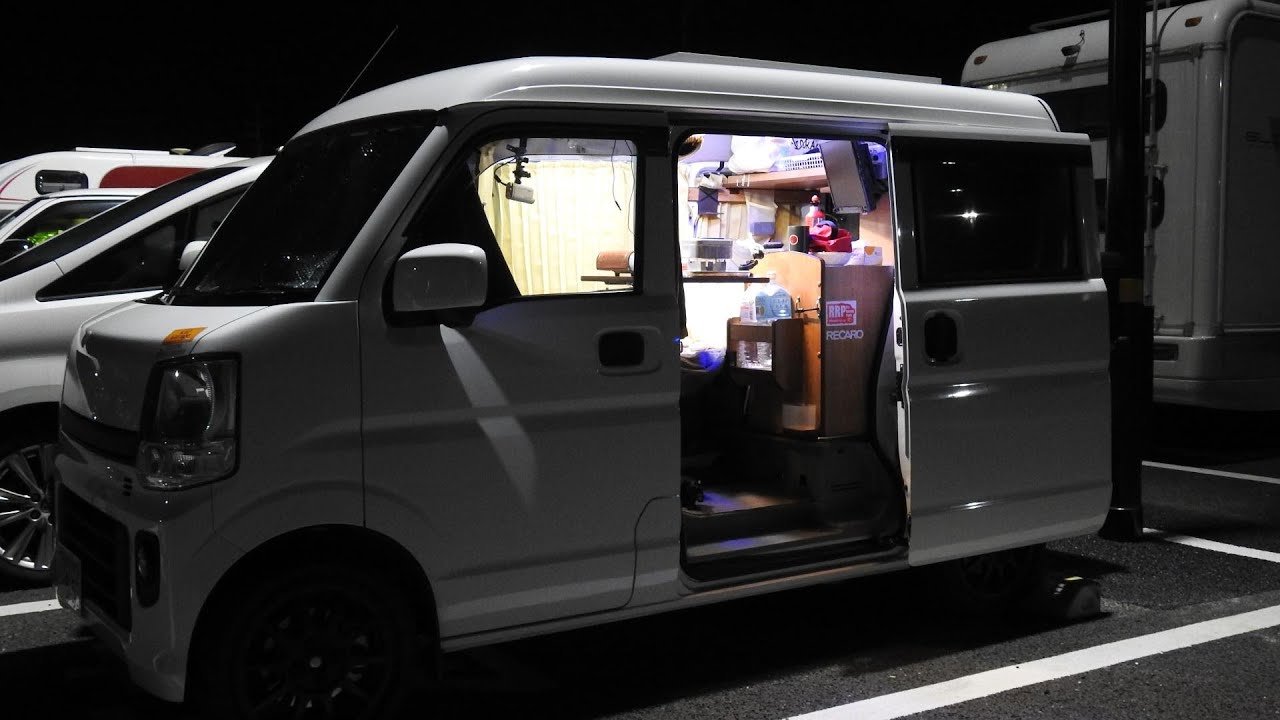 2400km1人旅　道の駅むなかたぼっちの夜　長旅二日目　軽キャン　マイクロバカンチェスひとり旅