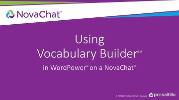 How To | Use Vocabulary Builder in WordPower on a NovaChat