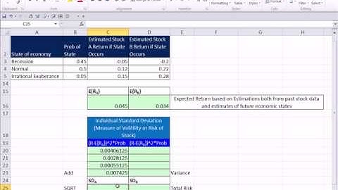 ACCTG 455: Excel Finance Class 104: Expected Return & Standard Deviation For 1 Stock