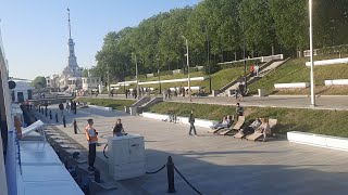 Сажусь на Речной Трамвайчик в Москве от набережной Северного Речного Вокзала обзор корабля изнутри
