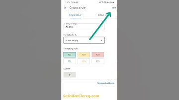 Conditional Formatting on Mobile Google Sheets #shorts