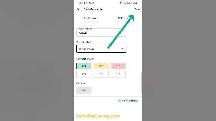Conditional Formatting on Mobile Google Sheets #shorts