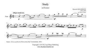 Soussmann : Study in D minor, Op. 53 for Flute - Grade 3