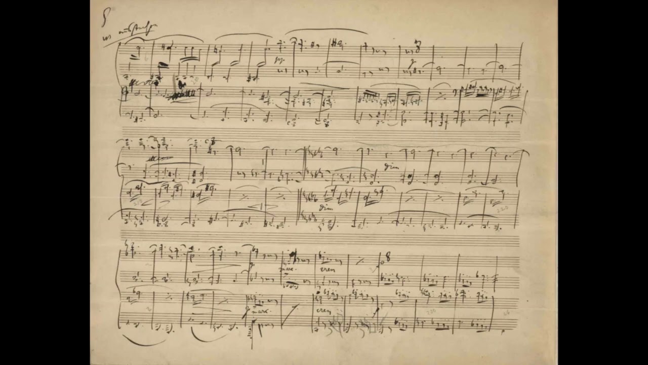 Brahms symphony 1 piano 4 hands (Autograph Manuscript)