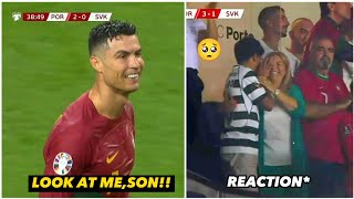 Cristiano Ronaldo Jr, Georgina reaction to Cristiano Ronaldo vs Slovakia!!😱🥺🇵🇹