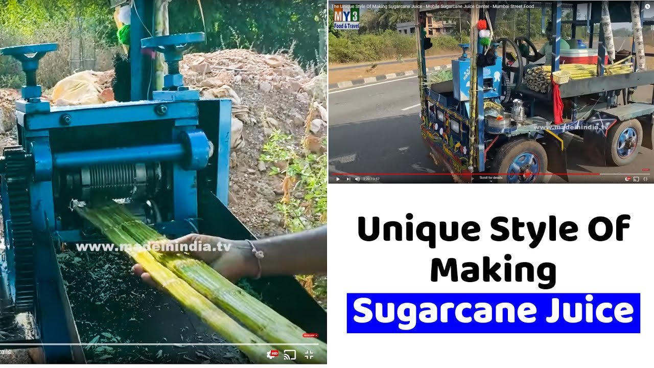 The Unique Style Of Making Sugarcane Juice - Mobile Sugarcane Juice Center - Mumbai Street Food | STREET FOOD