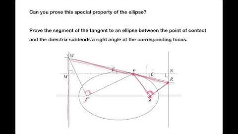 Proving the Tangent and Directrices on an Ellipse Subtend 90° at the Foci (HSC Mathematics Ext 2)