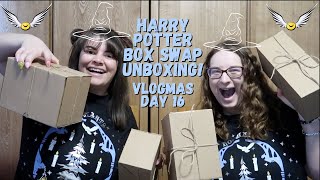 🎁✨ Vlogmas Day 16 | Harry Potter Box Swap Unboxing + Reaction! 🪄🎄