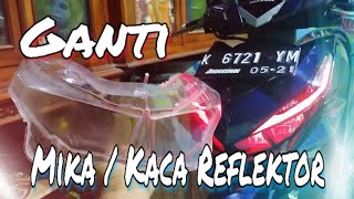 ganti mika lampu depan Vario 125