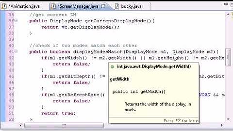 Java Game Development   18   Updating Display and Restore Screen
