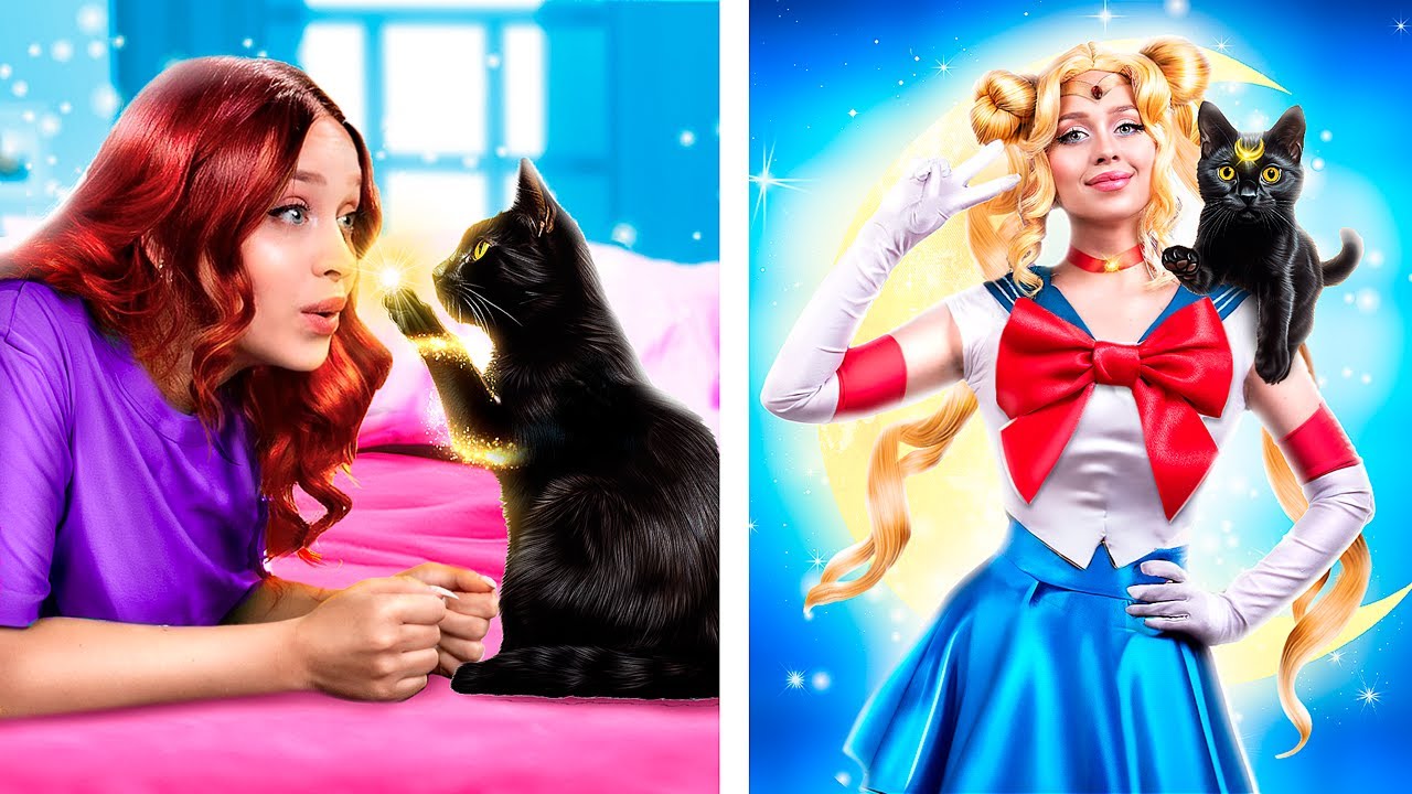 ⁣Save This Tiny Cat! Secret Hacks for Pet Owners! Sailor Moon in Real Life!
